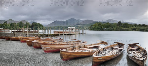 Rowboats on the jetty of Keswick