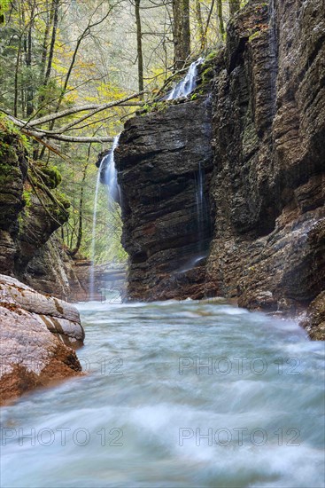 Taugl stream with waterfall