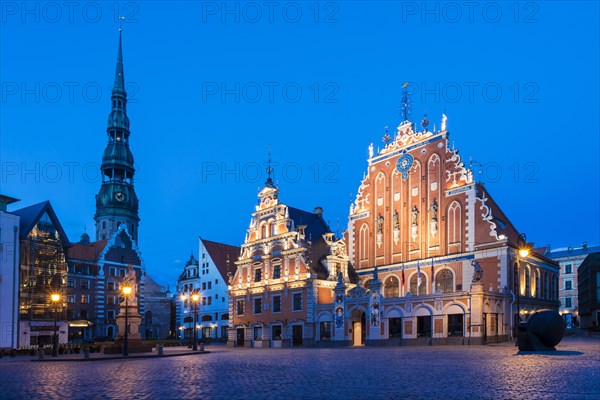 House of the Blackheads with St. Peter's Church in Town Hall Square