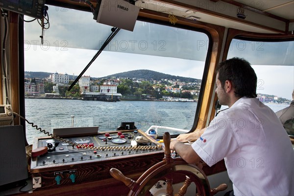 Captain looking out on the Princes' Islands