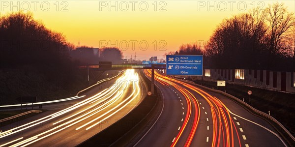 A40 motorway at sunset