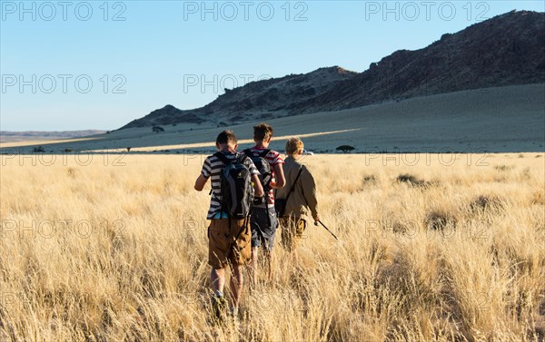 Three hikers at the Naukluft Mountains