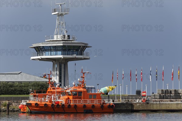 Control tower of the traffic center at the mouth of the Trave