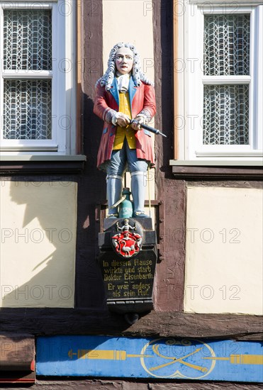 Statue of the doctor and miracle healer Dr. Eisenbarth at his last residence