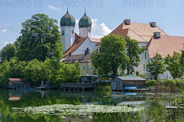 Benedictine monastery Seeon with monastery church of St. Lambert