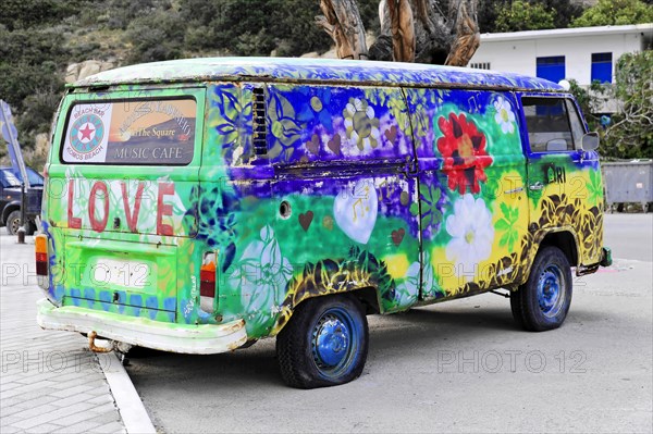 Old painted VW camper van