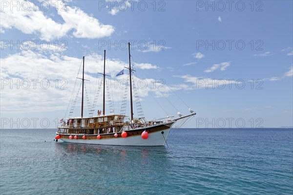 Excursion boat off Pag island