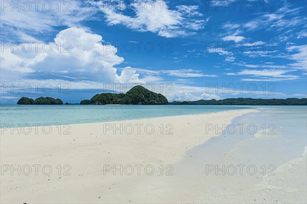 Sand strip at low tide