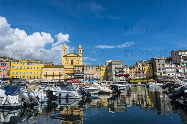 Old town and old harbor with the church of Saint-Jean-Baptiste