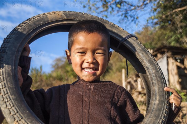 Smiling boy from the Lahu people