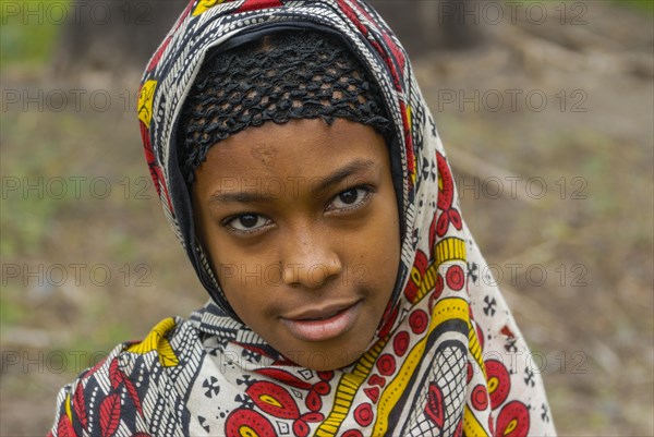 Traditionally dressed Comorian woman