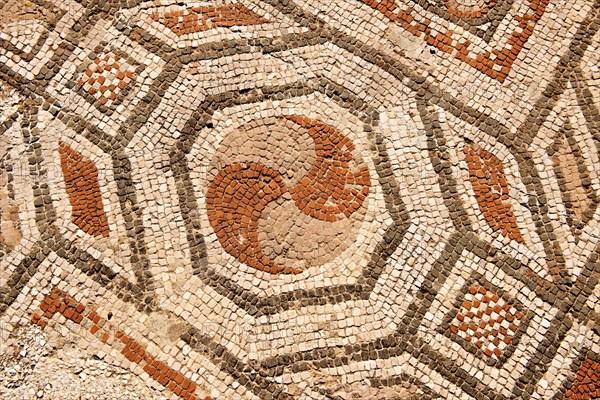 4th century geometric floor mosaic from the late Roman Jewish synagogue of Sardis