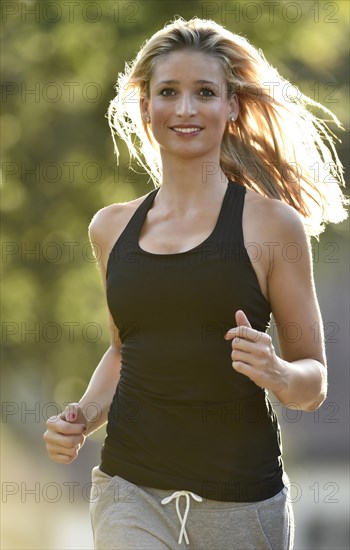 Young woman jogging