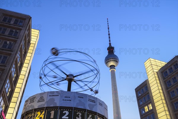 Urania World Clock in front of the TV Tower