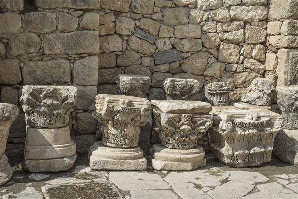 Capitals with plant ornaments