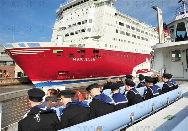 Cadets on the ferry