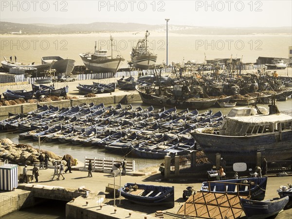 Fishing boats in the port of Essaouira