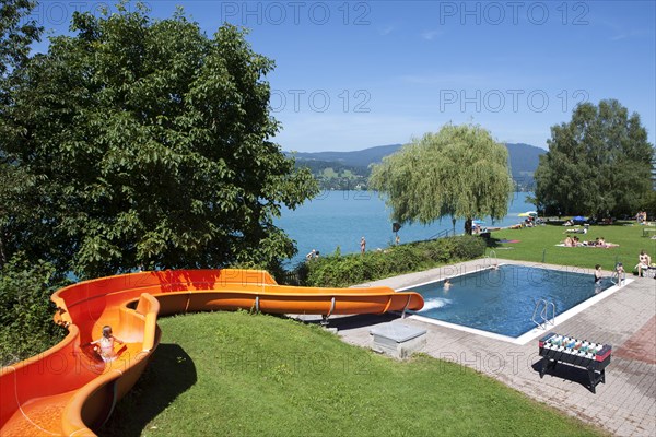 Water slide at a lido