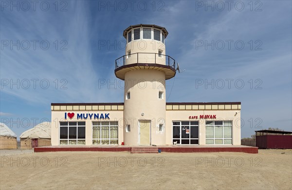 Lighthouse Cafe at dry Aral Sea