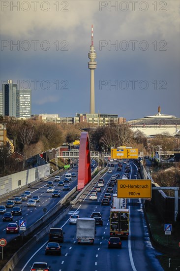 City view with motorway A40