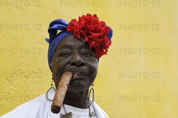 Woman with a cigar