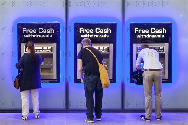 Credit card machines in the station hall Station King's Cross Station