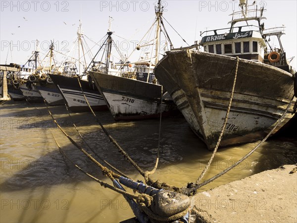 Fishing boats in the port of Essaouira