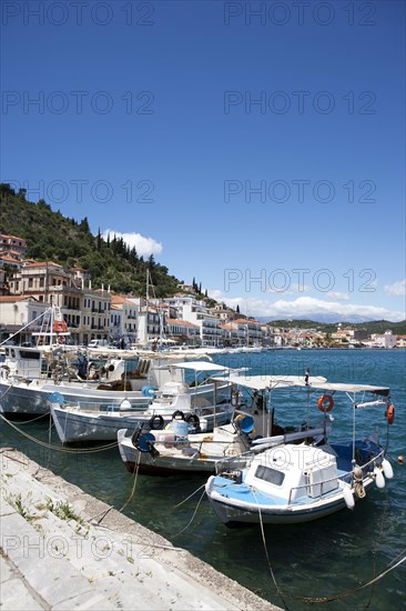 Harbour promenade with fishing boats
