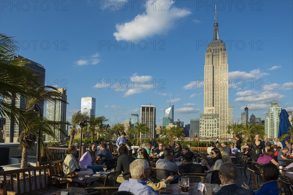 Rooftop bar and Empire State Building