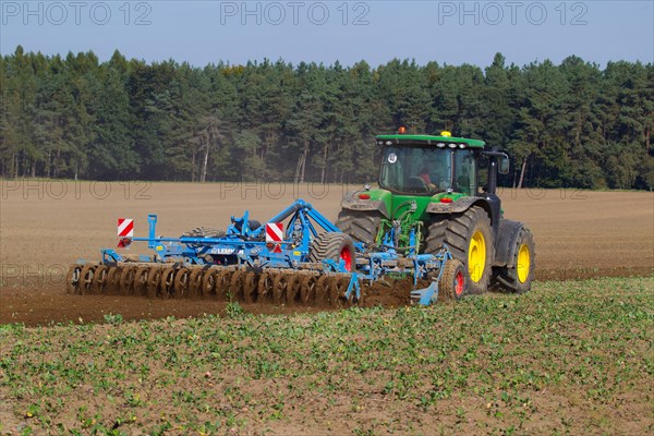 Cultivating a harvested field