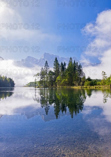 Almsee lake with reflection