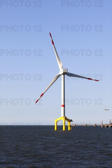 Offshore wind power station in the North Sea