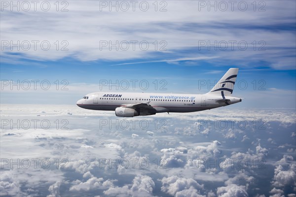 SX-DGD Aegean Airlines Airbus A320-232 in flight