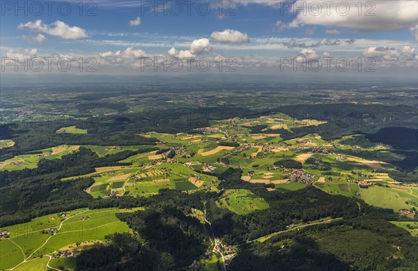 Black Forest landscape with woods and fields