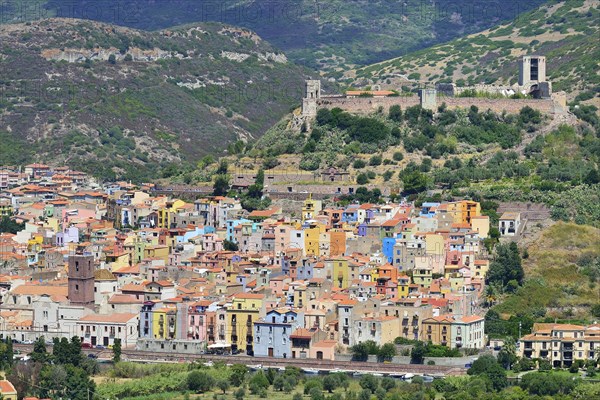 The ruined castle of Malaspina dominates the historic centre