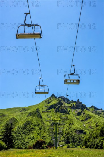 View on Puy de sancy with cable car