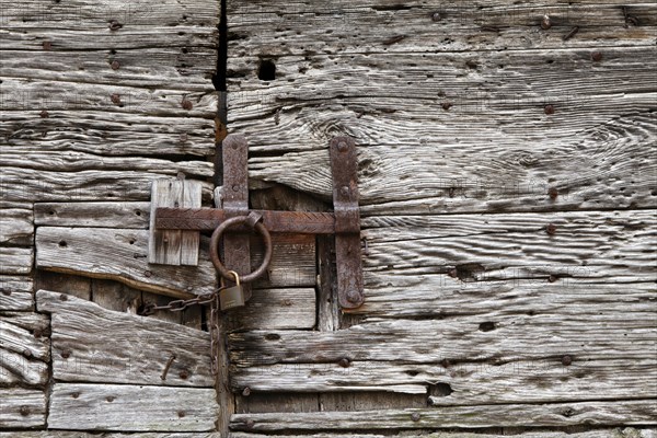 Old door in the village of Le Pont-de-Montvert