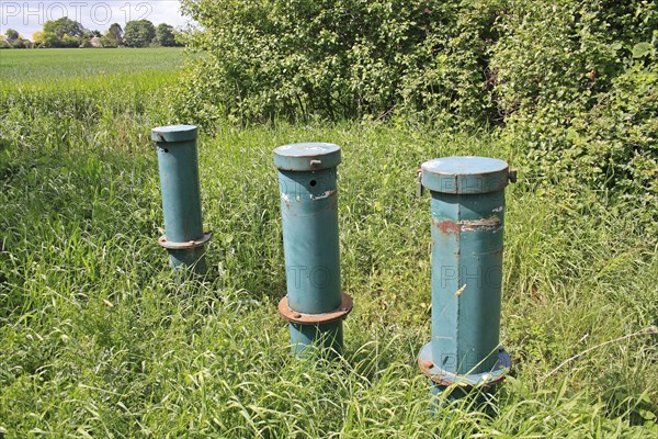 Groundwater observation tubes in valley fen