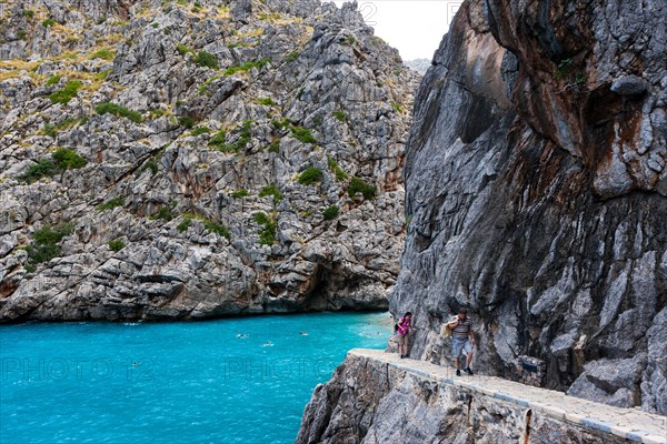 Rocky path to the hidden Bay of Sa Calobra