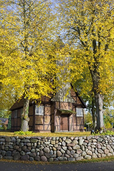 Half-timbered chapel in Gallin