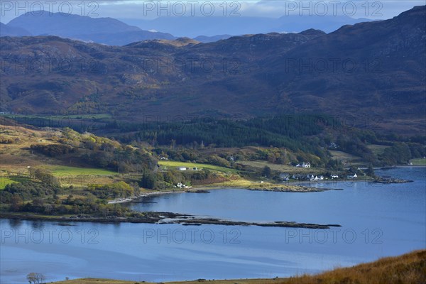 View from Applecross Pass Road over Loch Carron