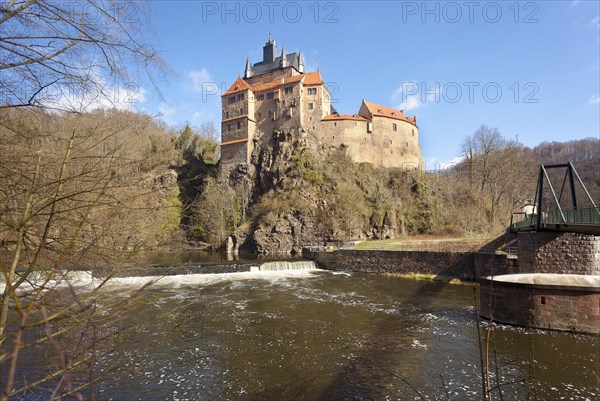 Kriebstein castle on the Zschopau river