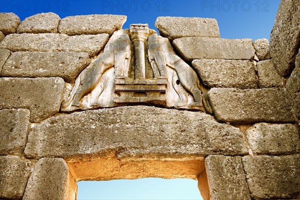 Lion Gate and citadel walls built in 1350 B.C.