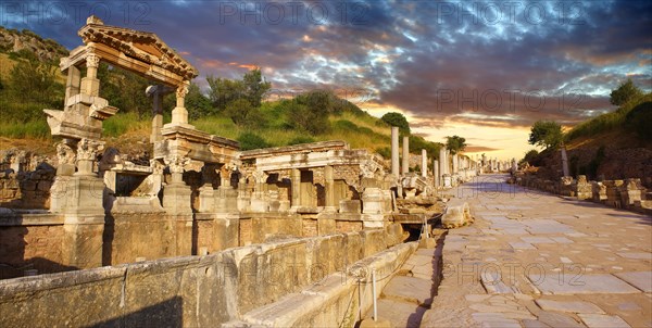 The Fountain of Emperor Trajan and Curetes Street