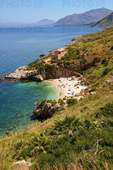 Isolated cove beach at Riserva Naturale dello Zingaro