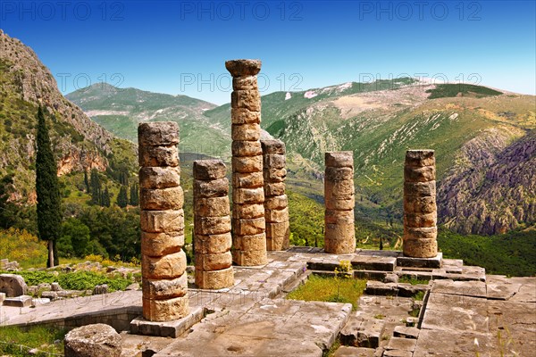 The ruins of the 4th century BC Temple of Apollo
