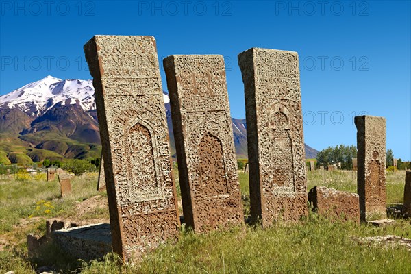 Seljuk headstones with Arabic and Persian floral