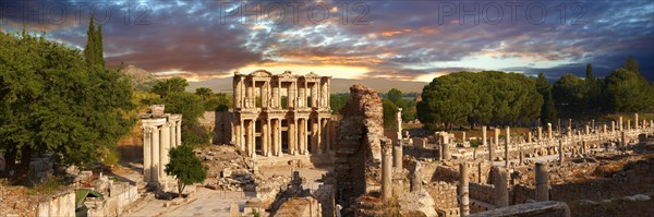 The Library of Celsus and the Agora to the right