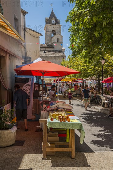 Honey stall in the market