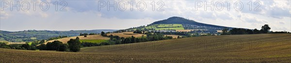 Landscape near the town of Thermalbad Wiesenbad as seen from Freiberger Strasse